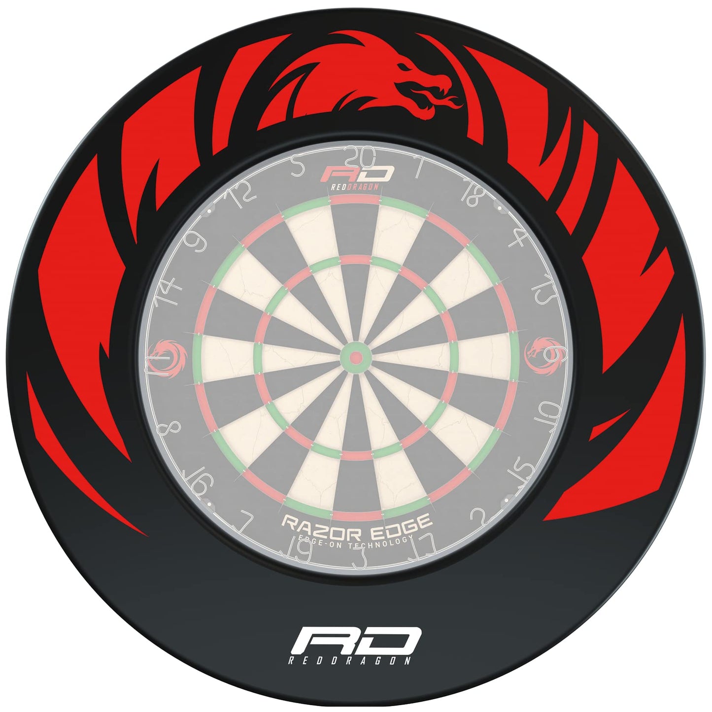 - Red Dragon Razor Edge Professional Dartboard Set | Tournament Standard quality and Durable Dragon Design Surround -