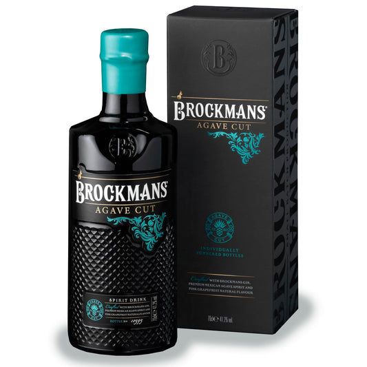 Brockmans Agave Cut crafted with Brockmans Gin, premium Mexican Agave Spirit and Pink Grapefruit, a small batch production 70cl, with gift box 41.2% abv