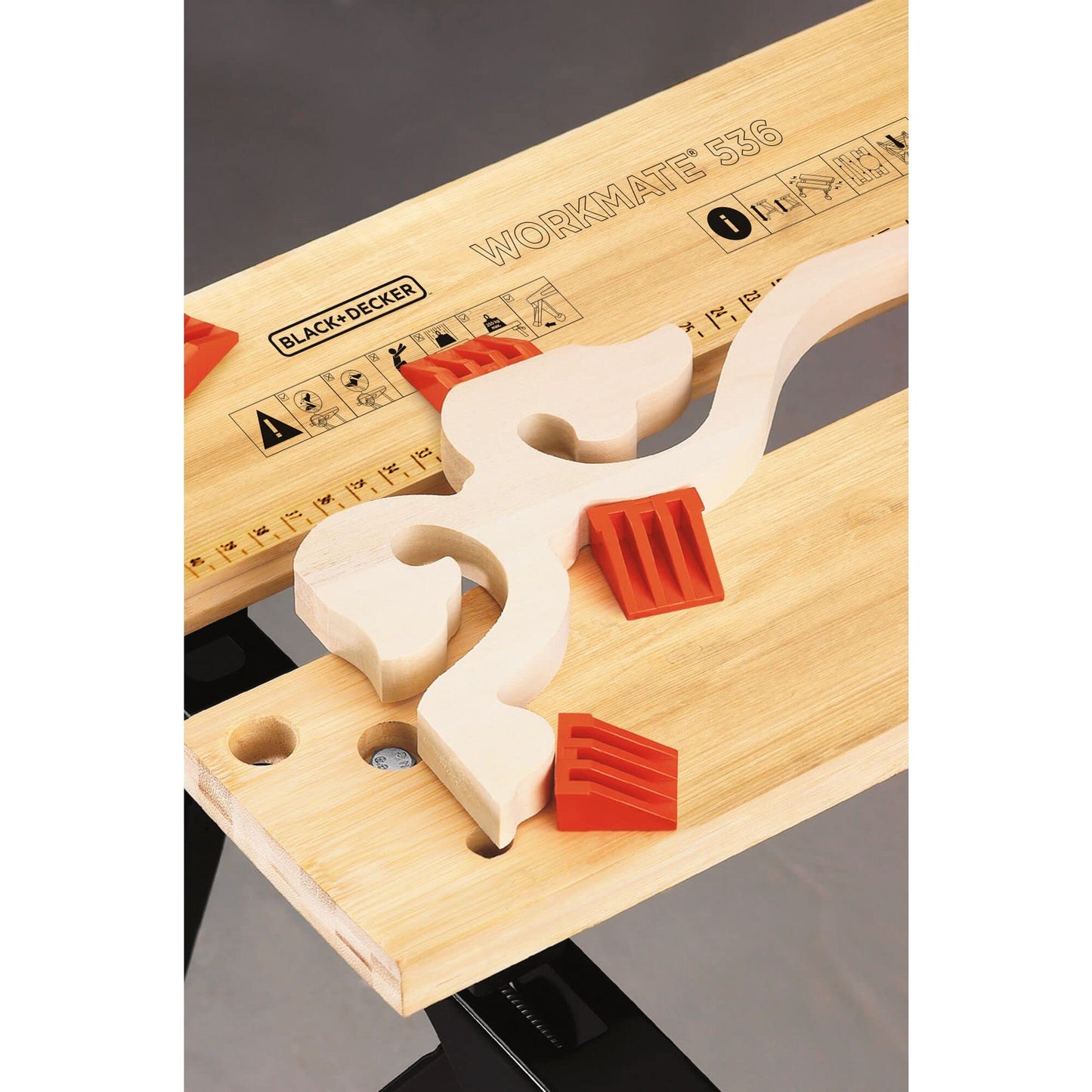 BLACK+DECKER Workmate, Work Bench Tool Stand Saw Horse , Dual Height with Heavy Duty Steel Frame, WM536