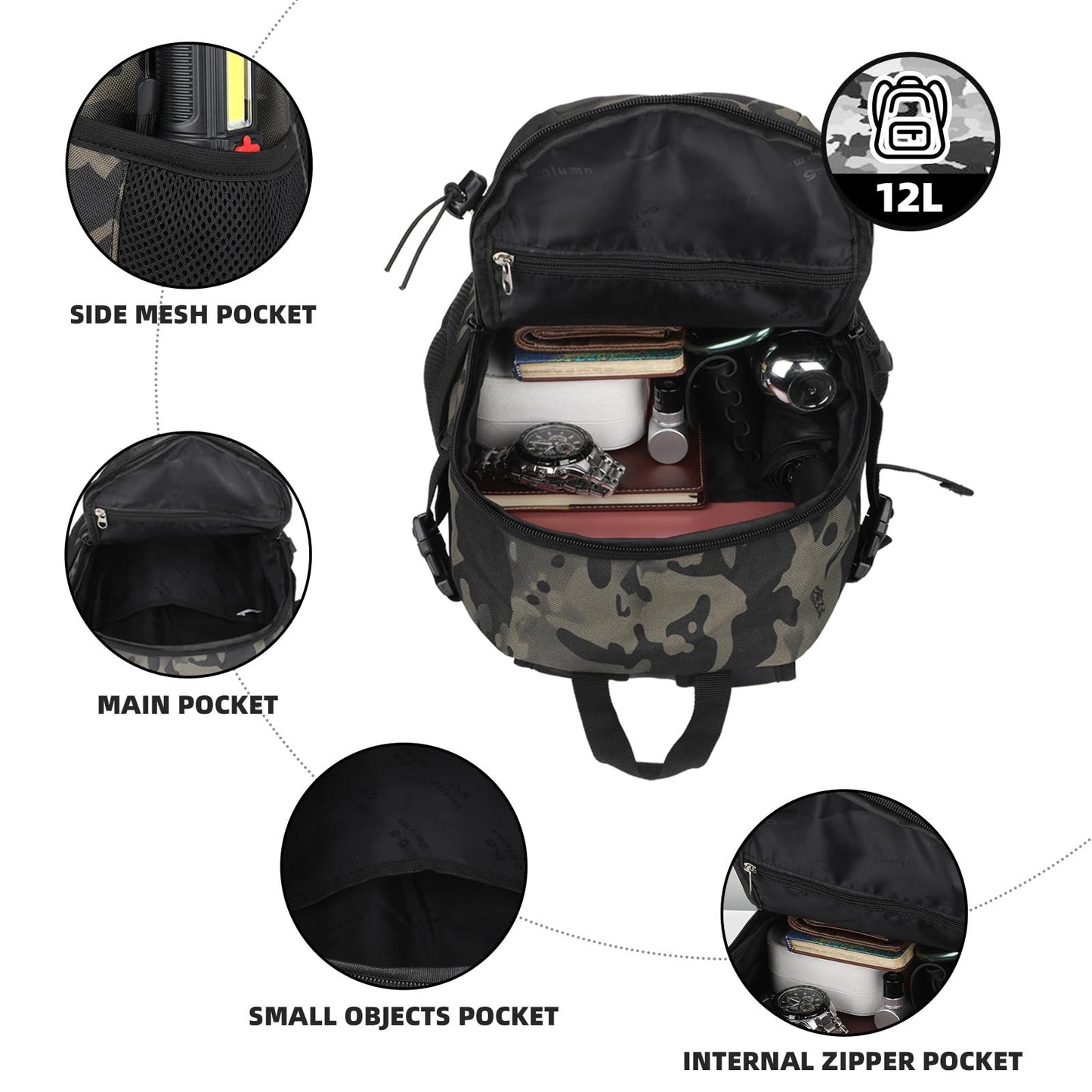 - Selighting Small Tactical Backpack | 12/20L | Military Rucksack -