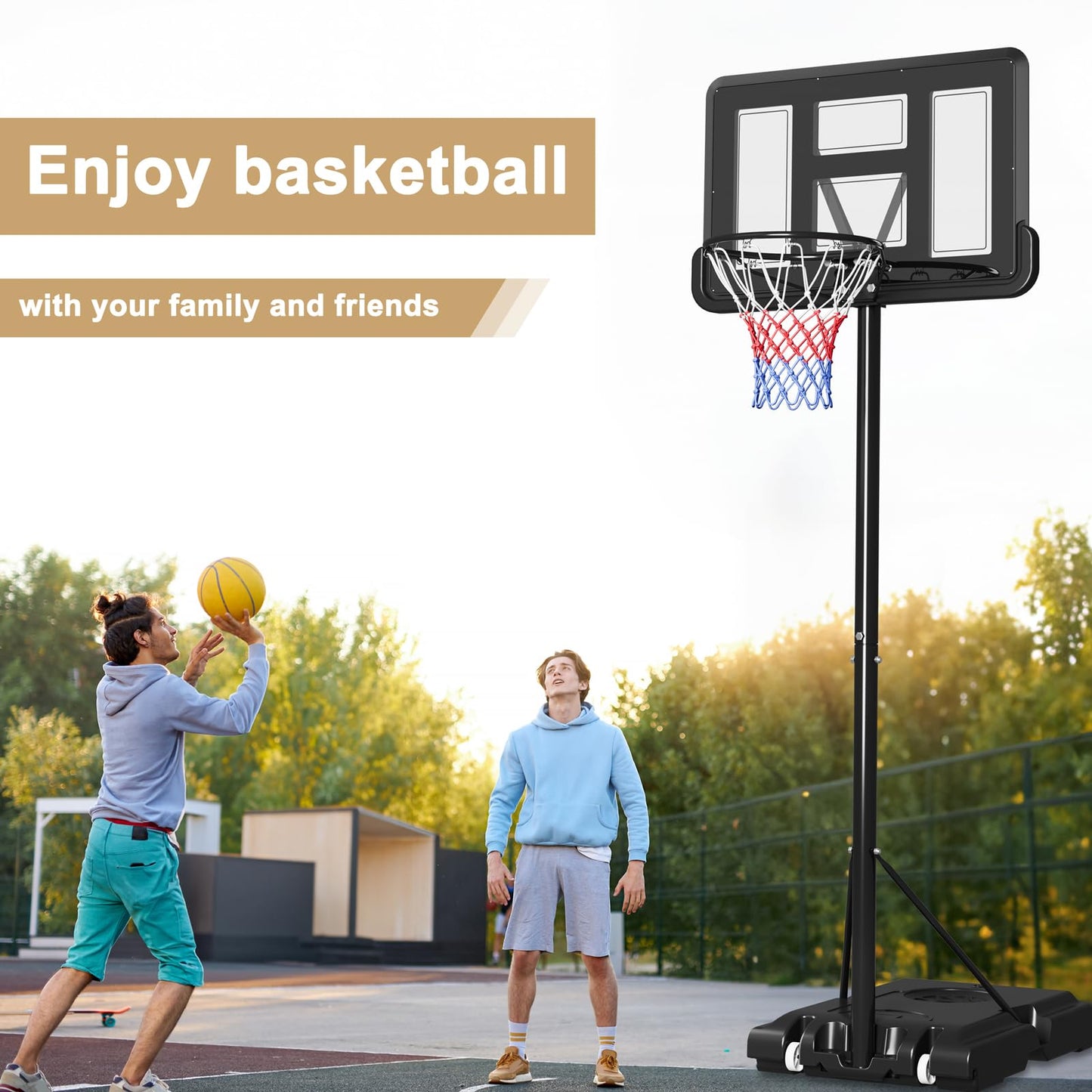 - Dripex Portable 10ft Basketball Net | Professional Outdoor Basketball Stand -