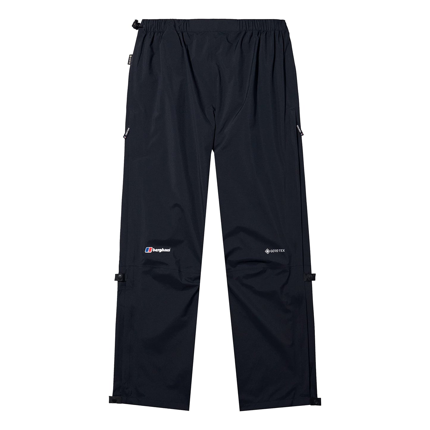 Berghaus Men's Paclite Gore-Tex Waterproof Overtrousers | Lightweight | Durable, Black, M Regular (31 Inches)