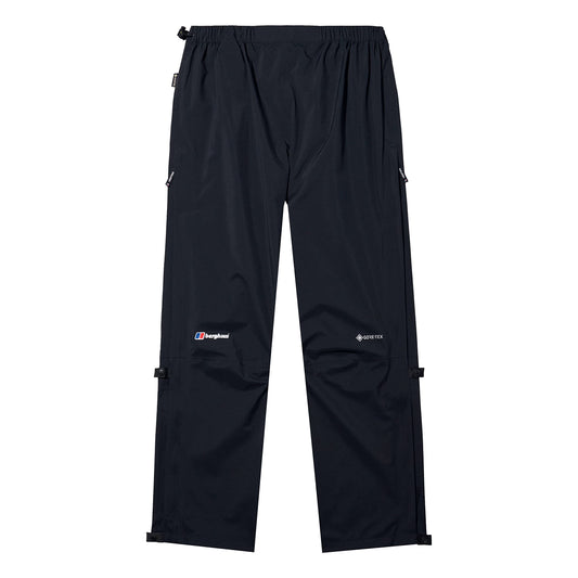Berghaus Men's Paclite Gore-Tex Waterproof Overtrousers | Lightweight | Durable, Black, M Regular (31 Inches)