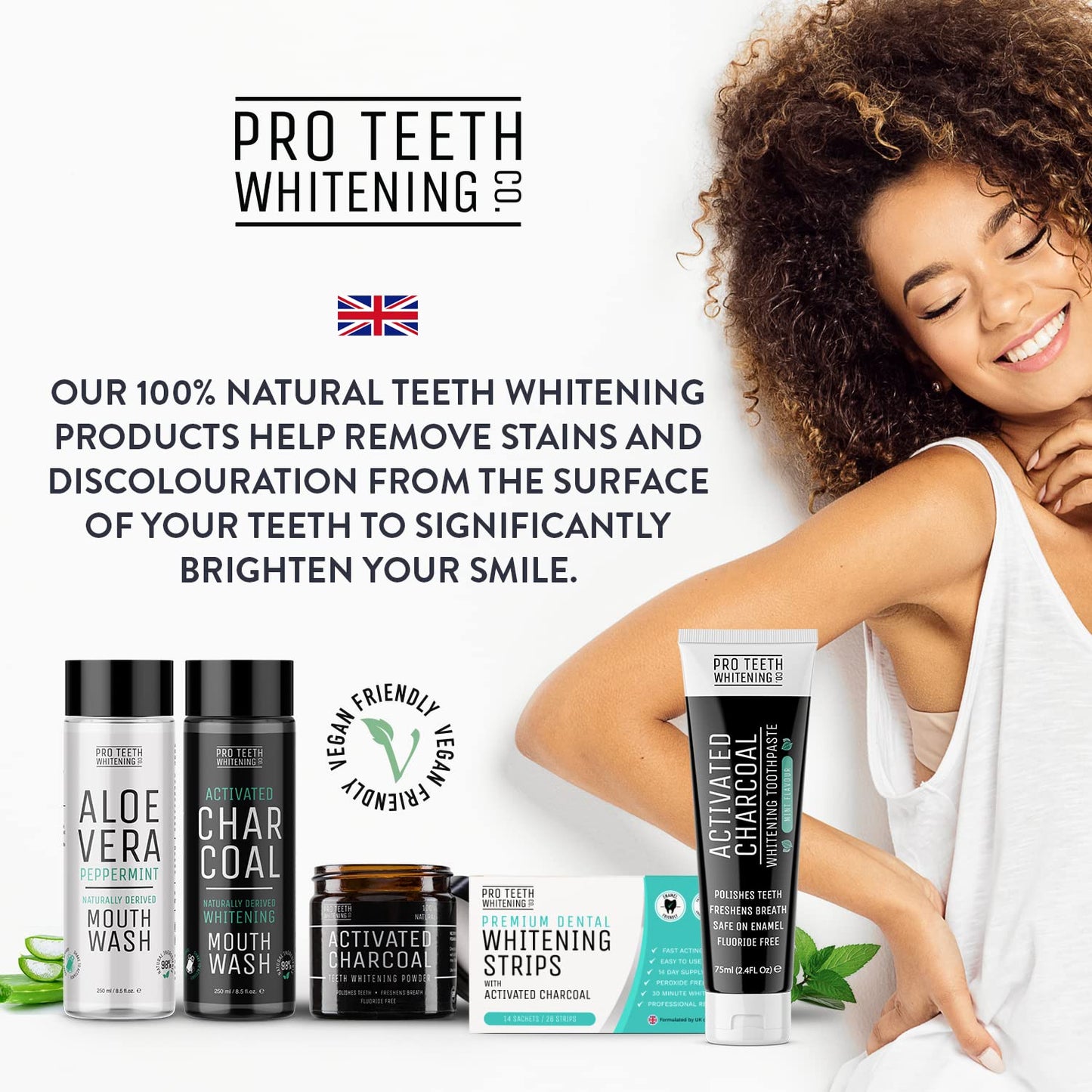 Charcoal Whitening Toothpaste - Instant Natural Teeth Whitening - Activated Charcoal - Plaque Remover - Removes Up to 100% of Surface Stains - Safe on Enamel & Flouride Free - Pro Teeth Whitening Co.