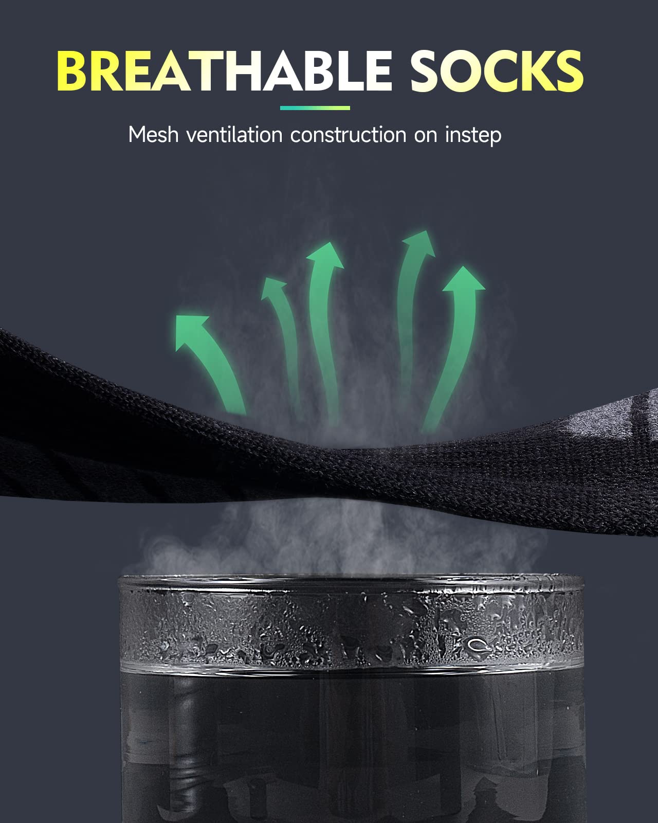 - RUIXUE Men's Running Socks | 6 Pairs | Performance Cotton Trainer Socks -