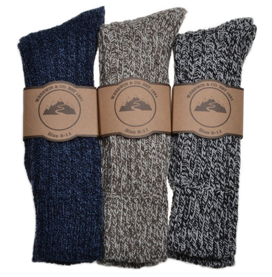 3 Pairs of Mens Thick & Warm Heavyweight Socks One Size: UK Mens Shoe Size 8-11