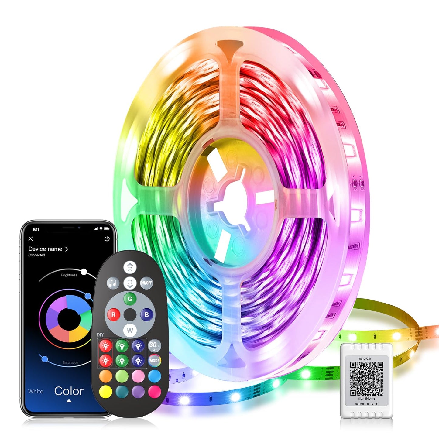 - Mexllex LED Strip Lights | 10M | Colour Changing LED Lights with Remote -