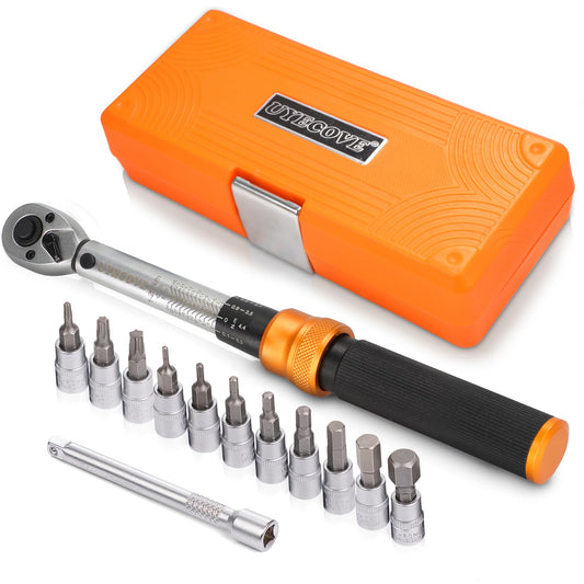 - UYECOVE Bicycle Torque Wrench Set 1-25 Nm, 1/4-inch Drive Click Torque Wrench -