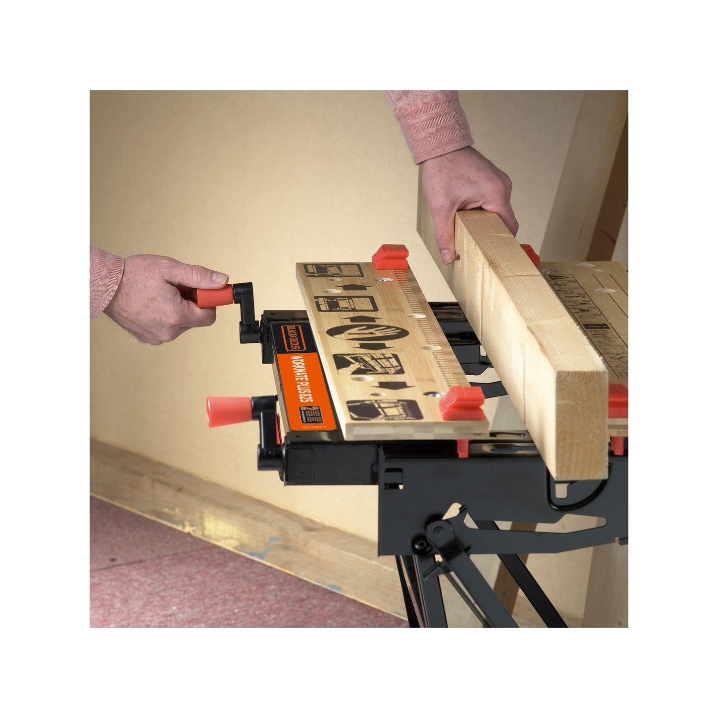 BLACK+DECKER Workmate Plus, Work Bench Tool Stand Saw Horse , Dual Height with Heavy Duty Steel Frame, WM825