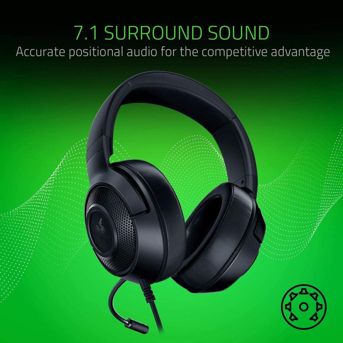 - Razer Kraken X Lite | Corded | Ultralight Gaming-Headset | For PC, PS4, PS5, Switch, Xbox X|S | Black -