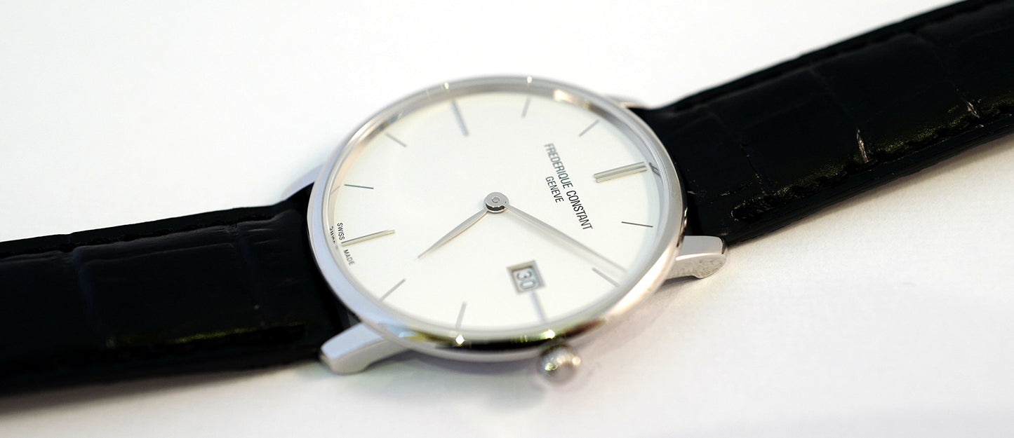 - Frederique Constant Men's Analogue Quartz Watch with Leather Strap FC-220S5S6 -