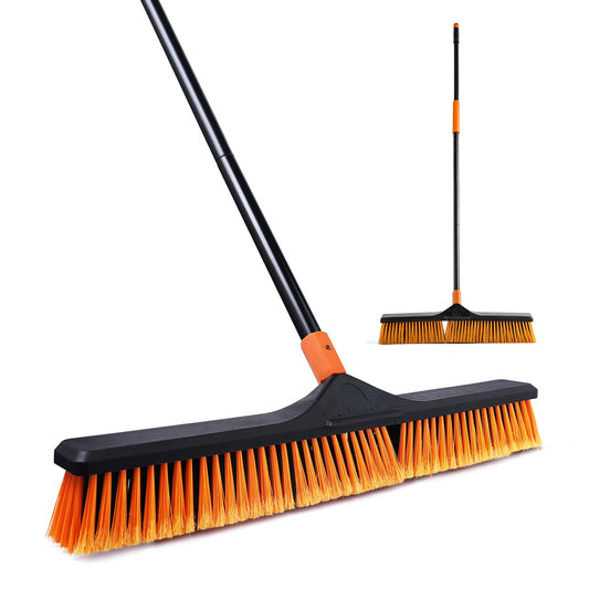 - Garden Broom | Yard Brush Heavy Duty Outdoor 2-1 CLEANHOME 166cm -