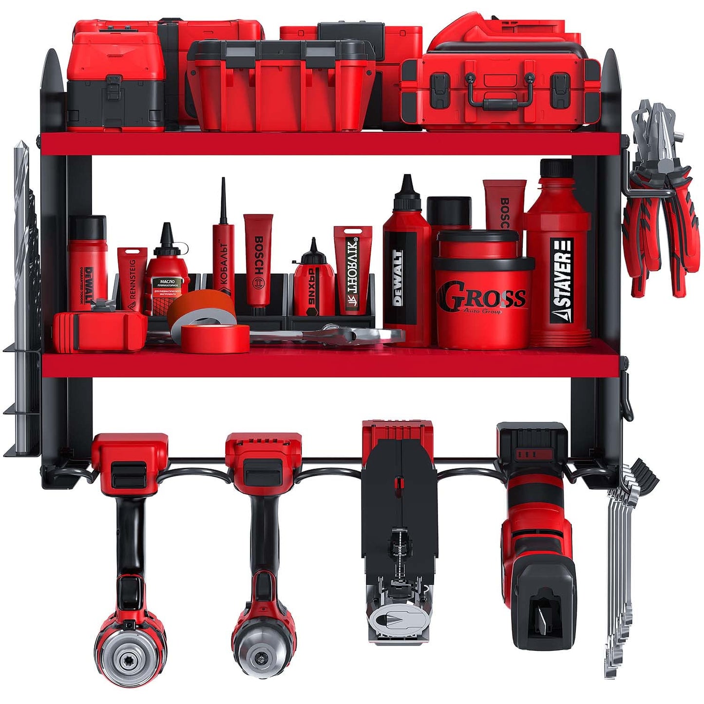- Power Tool Organizer Drill Charging Station | 4 Power Drill | Tools Heavy Duty Drill Holder -