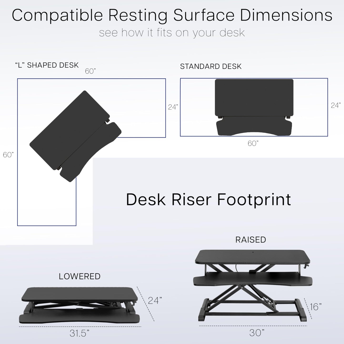 - VIVO Standing 81 cm Desk Converter, Height Adjustable Riser, Sit to Stand Dual Monitor and Laptop Workstation with Wide Keyboard Tray -