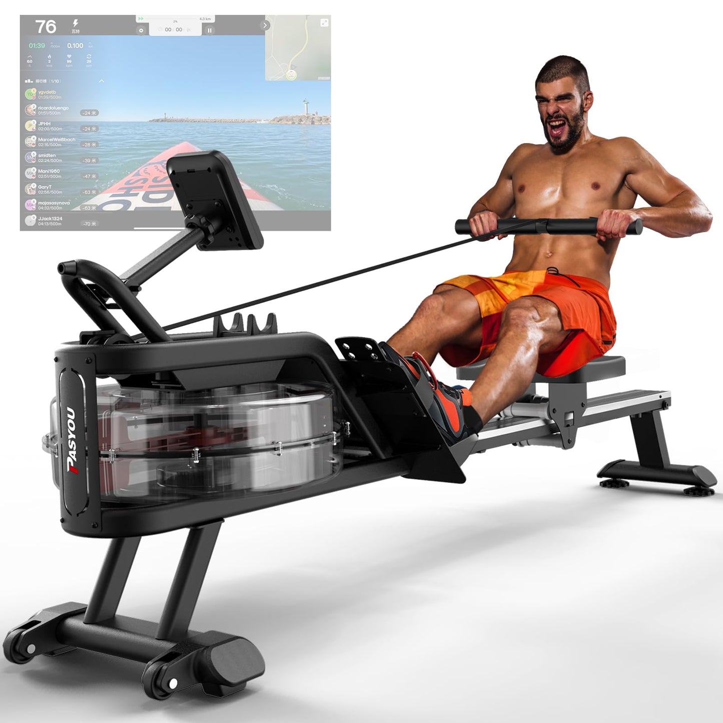 - PASYOU Water Rowing Machine | Foldable Rowing Machine for Home Gym -