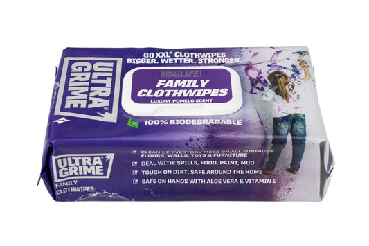 - UltraGrime Family XXL Biodegradable Wipes 80 Thick Wipes -
