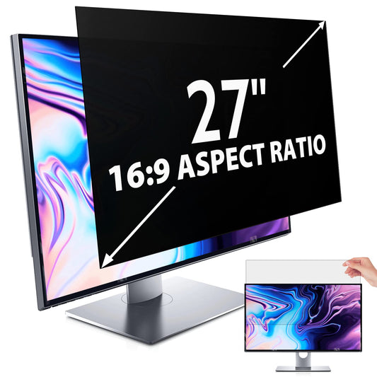 - IPROKKO 27 Inch Computer Privacy Screen Filter for Computer Monitor | 16:9 Aspect Ratio | Anti Blue Light Glare Removable 27 in Privacy Screen Protective Film -