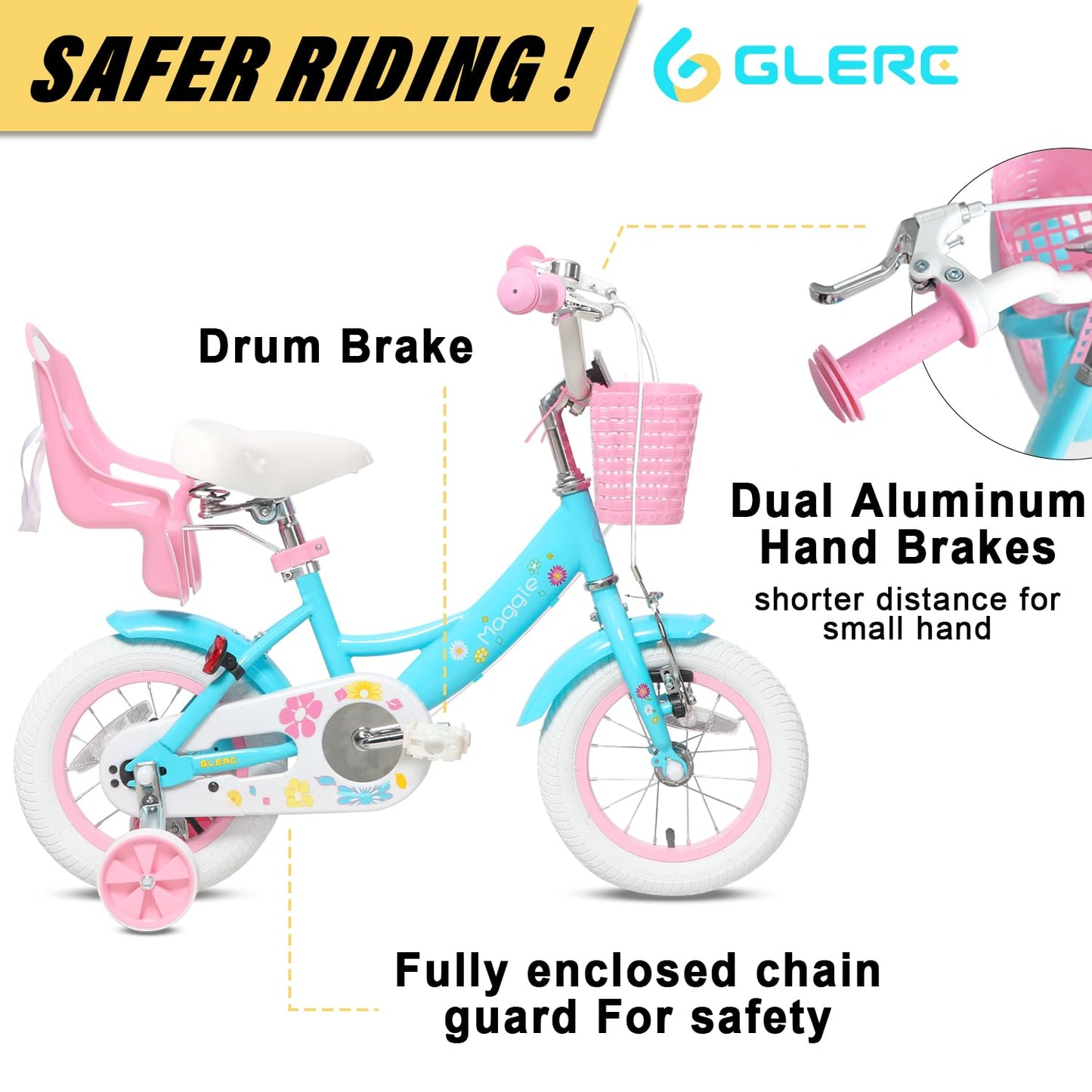 - Glerc 14 Inch Kids Bike | 3 4 5 Years Old -