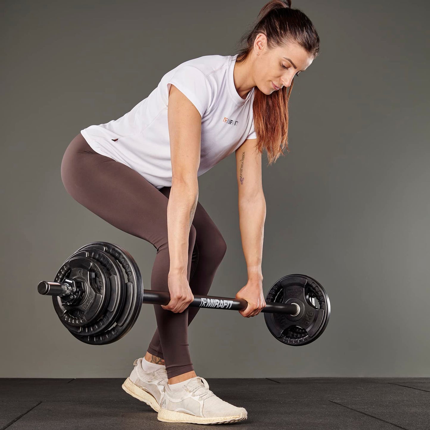 - Mirafit Black 20kg Studio Pump Set | For Aerobic Weights Exercise -