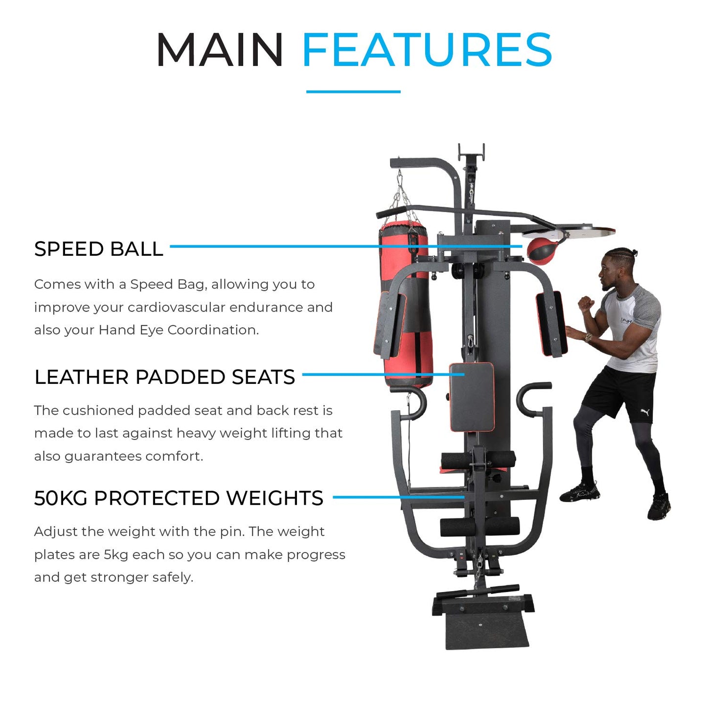- Fit4home Multi Gym Fitness Equipment | Exercise Machine -