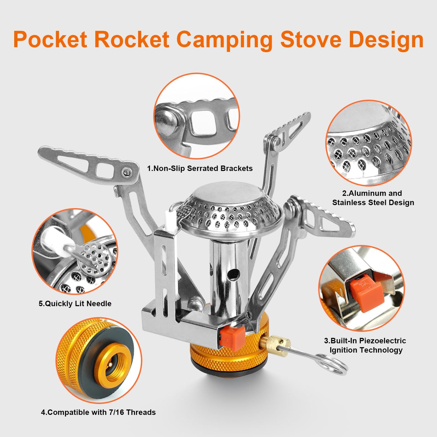 - LAMTOR Backpacking Stove Portable | 3000W Pocket Rocket Camping Stove With Carry Box -