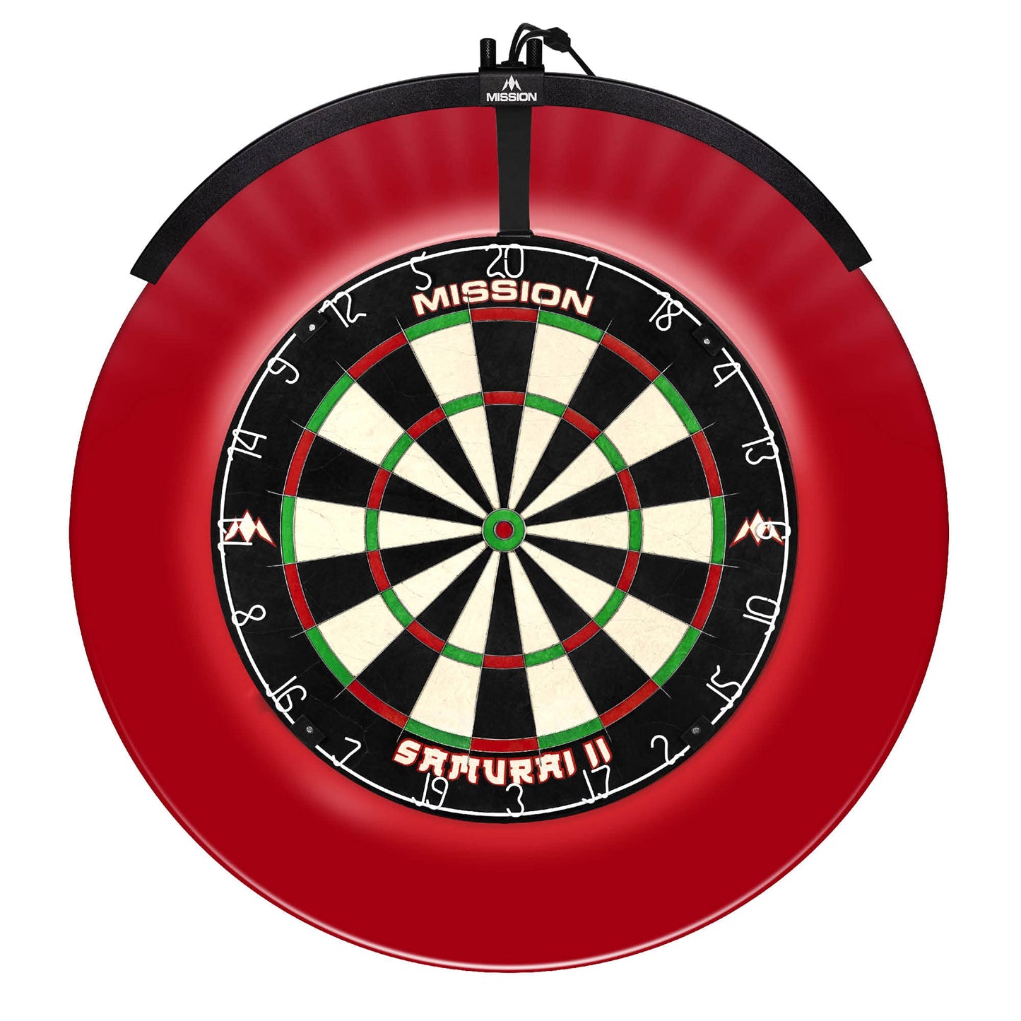 - Mission Darts TOR100 Torus 100 | Dart Board LED Folding Portable Dartboard Travel Lighting System (Sand Blasted Black) -