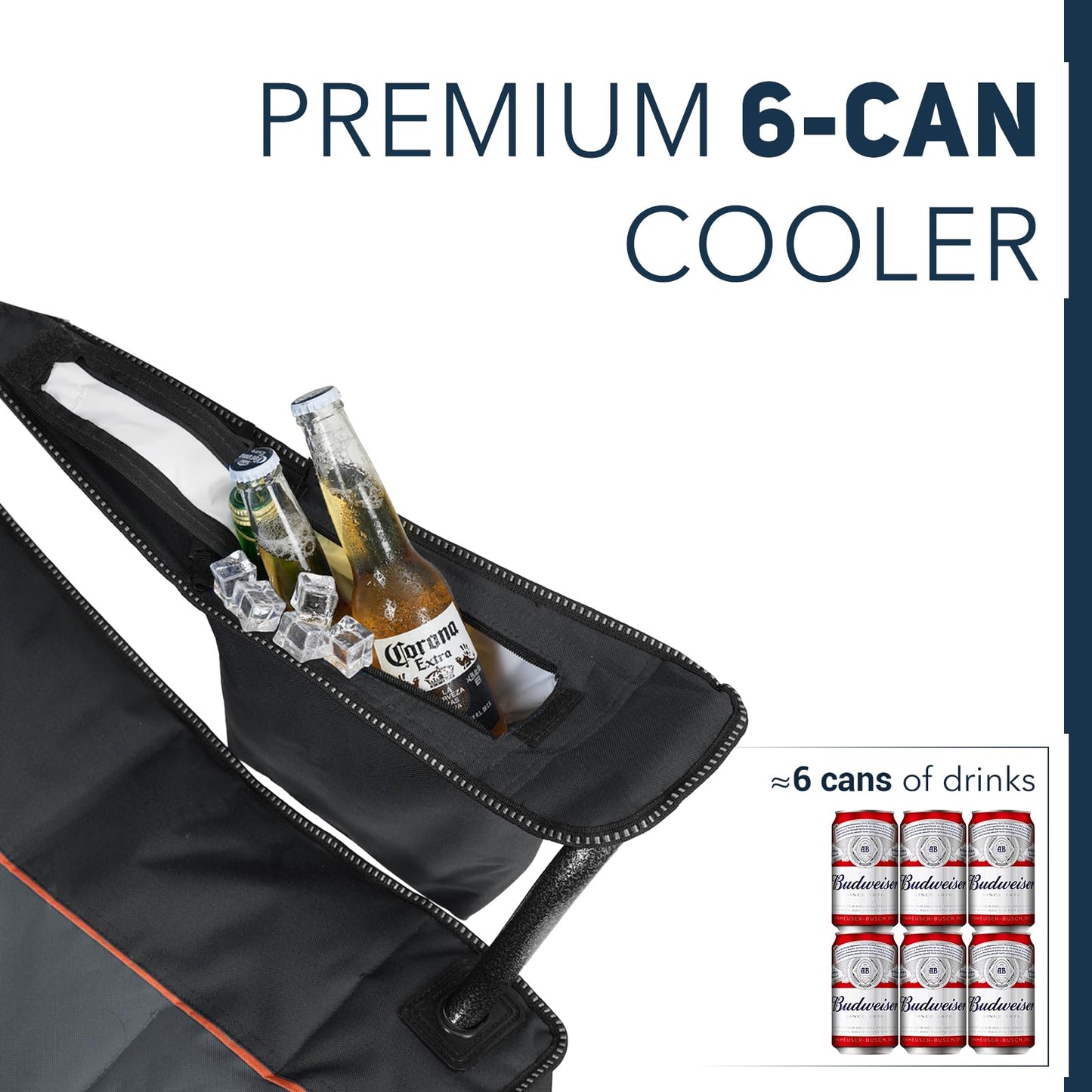 - OVERMONT Oversized Camping Folding Chair | Side Pocket & Carry Bag -