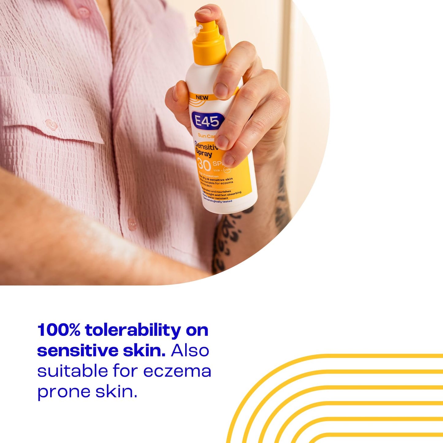 - E45 Sun Body Cream Spray for Sensitive Skin | Hydrating Sun Spray |  Sensitive Skin and Eczema Prone Skin -