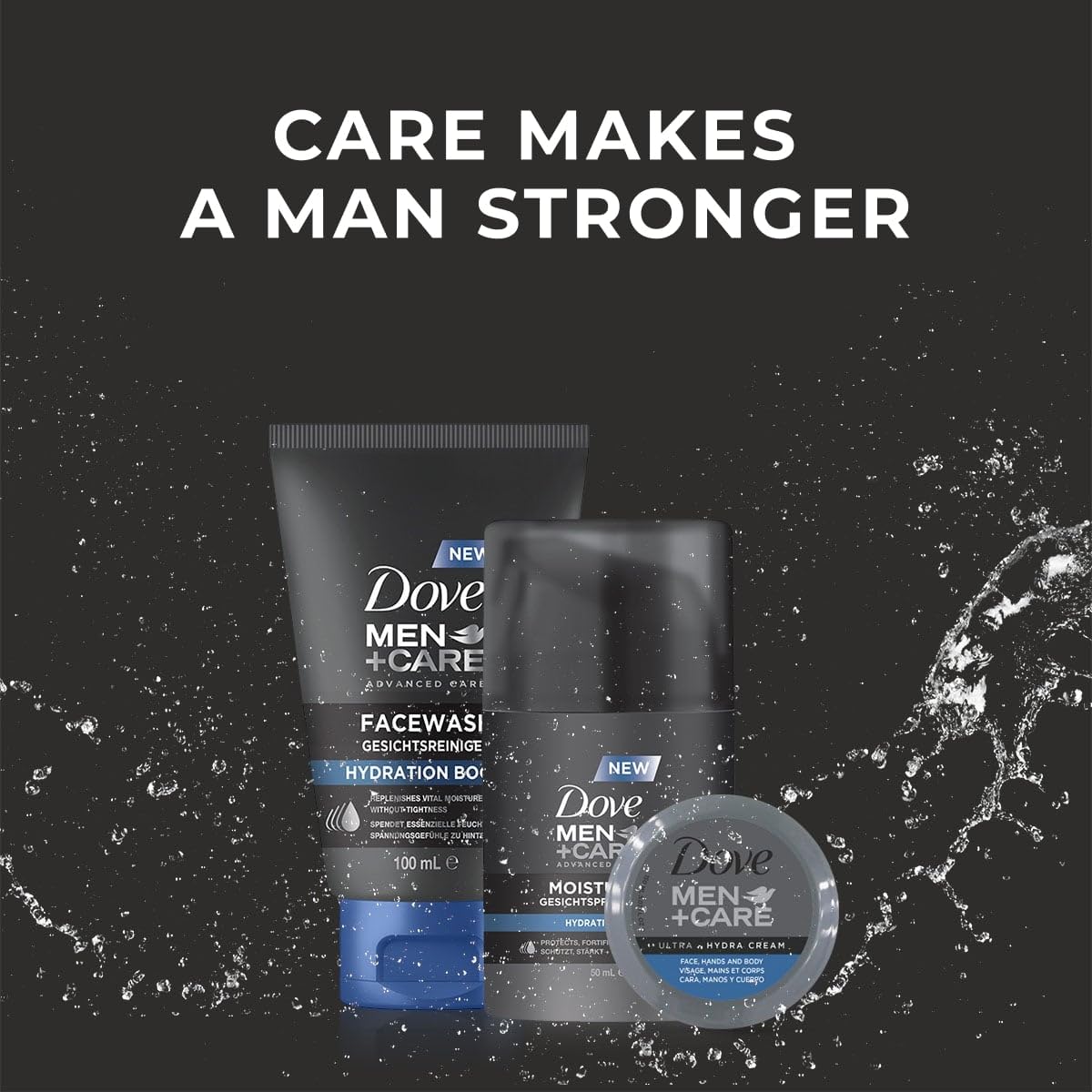 - DOVE MEN + CARE Ultra Hydra Cream | Moisturising Effect for Face, Hands, Body | Suitable for All Skin Types | 3 x 75 ml -