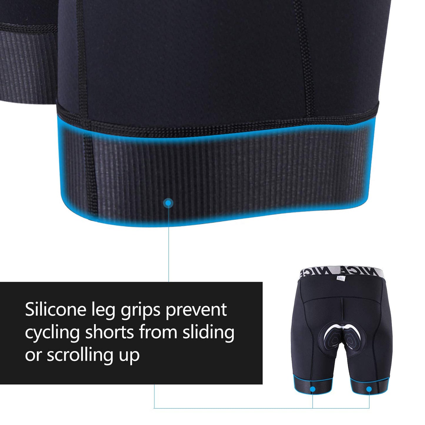 - NICEWIN Men’s Cycling Underwear | 3D Padded Compression Shorts -