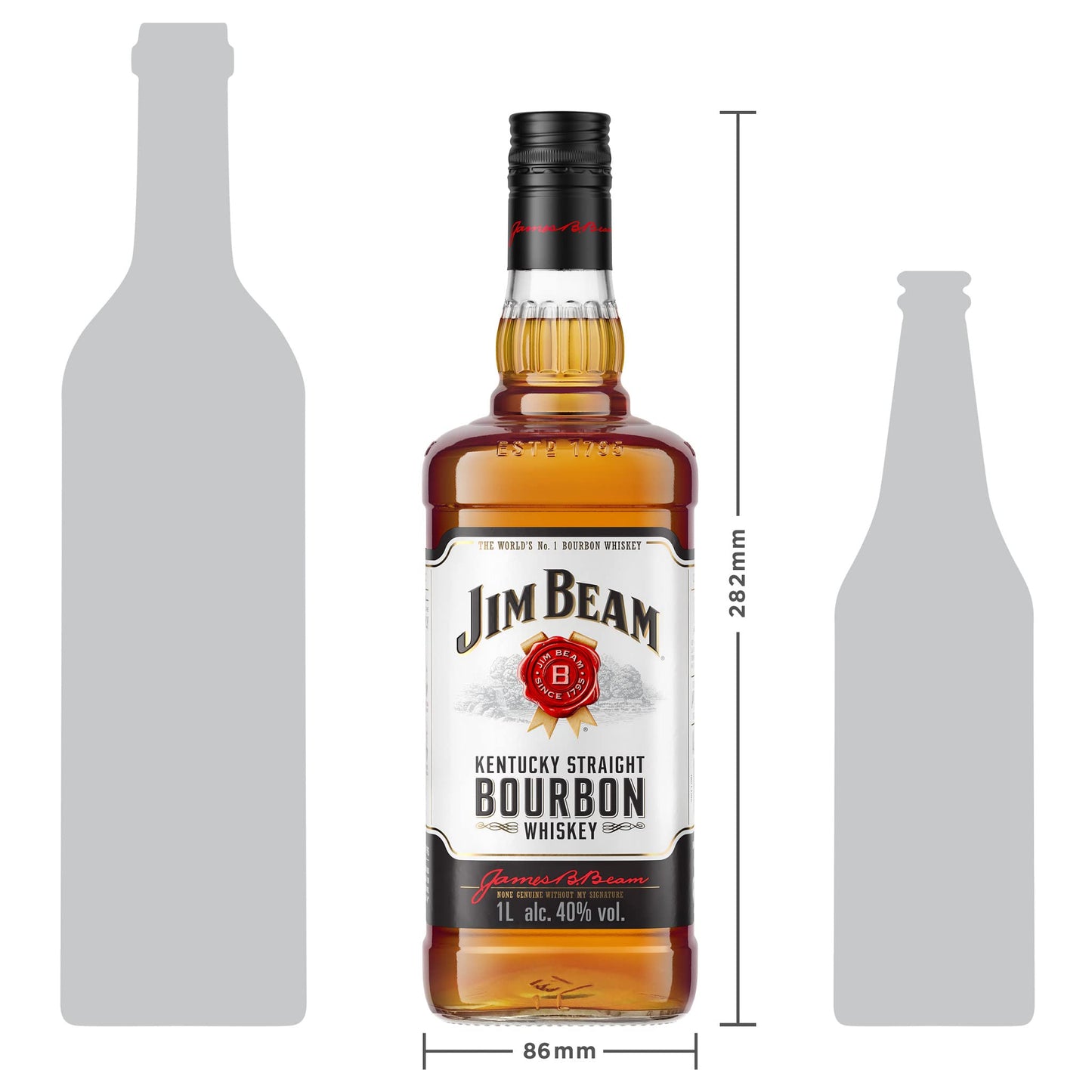 - Jim Beam White Kentucky Bourbon Whiskey | 1L -