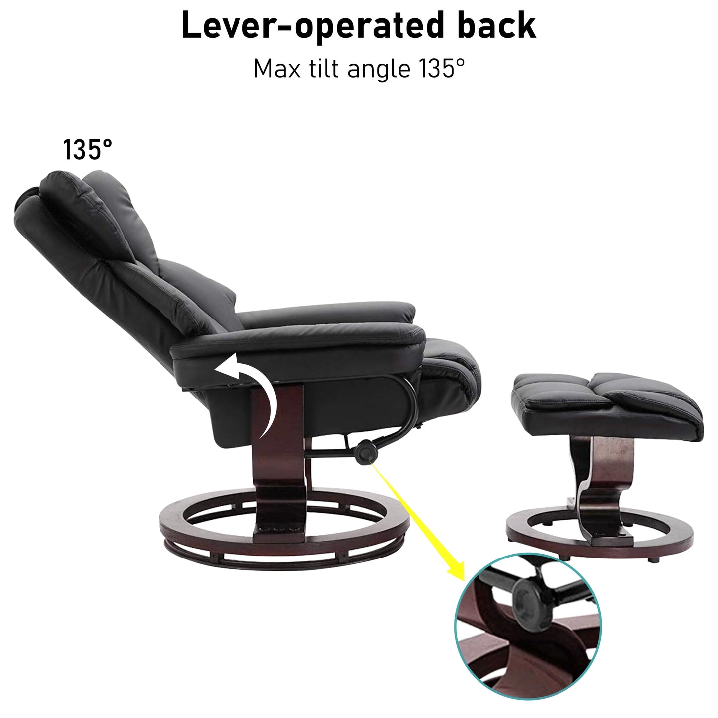- Recliner Chair With footstool | Recliner Armchair | Up to 160kg Weight Capacity -