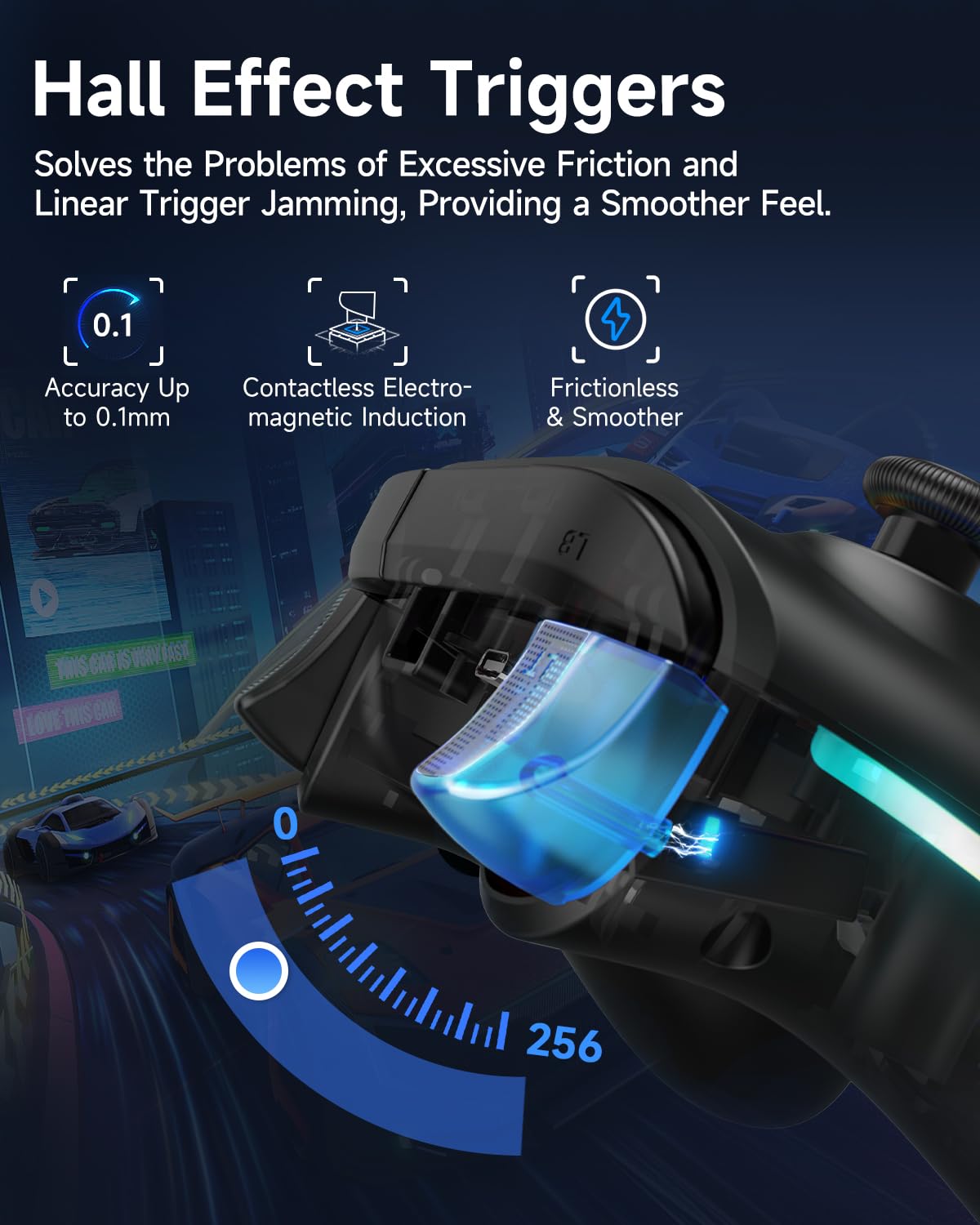 - EasySMX X15 Wireless PC Controller with Hall Triggers | Hall Joysticks | Enhanced Bluetooth Game Controller -