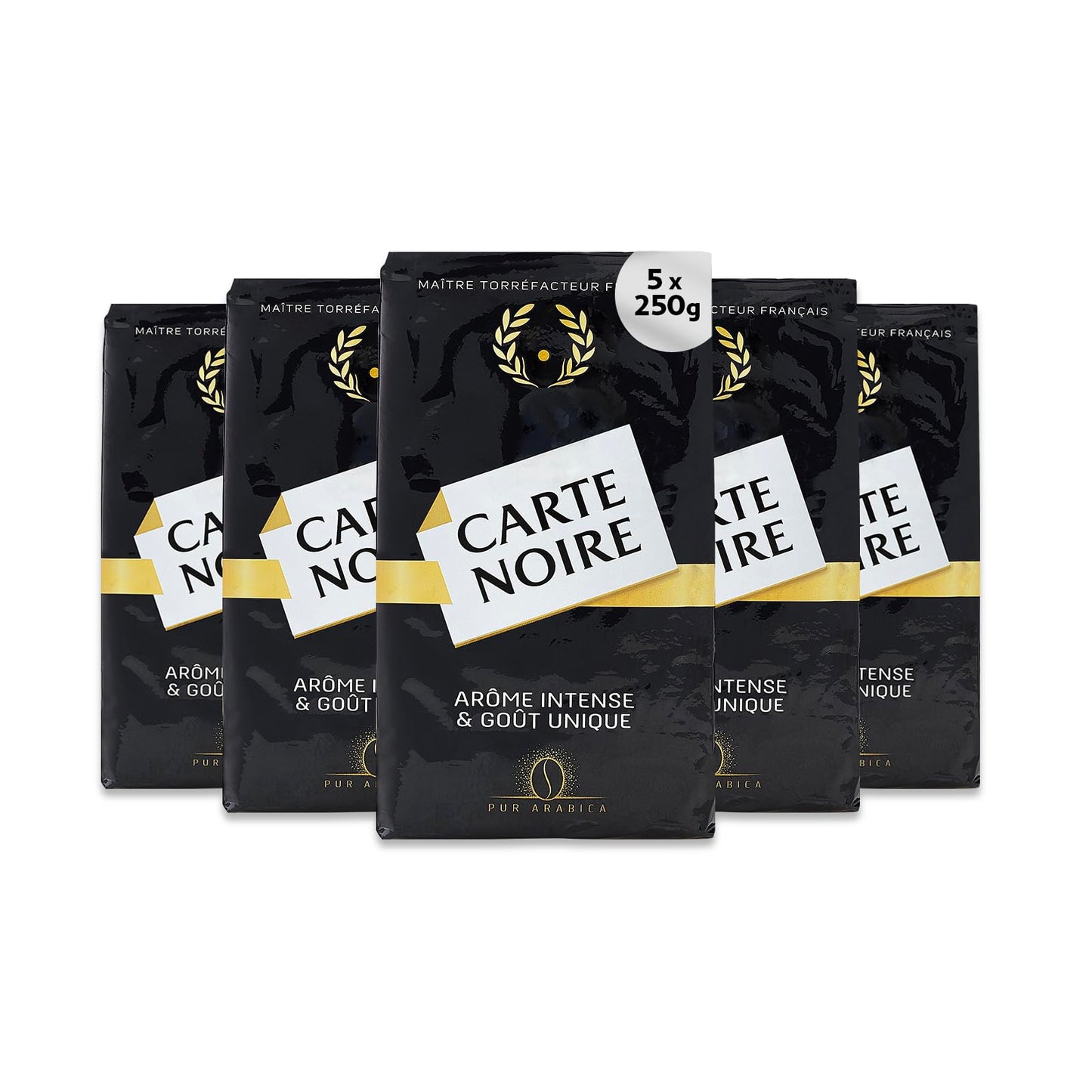 Carte Noire Classique, 100% Pure Arabica, Medium Roast Ground Coffee, 250g (Pack of 5)