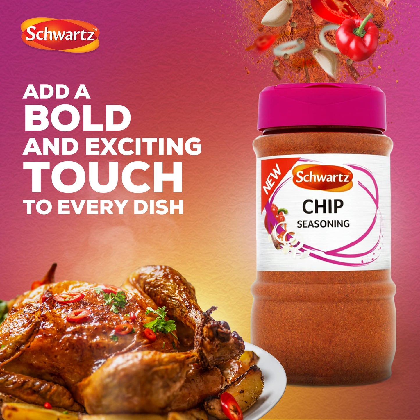 - Schwartz Chip Seasoning Powder | Expertly Blended With Herbs & Spices -
