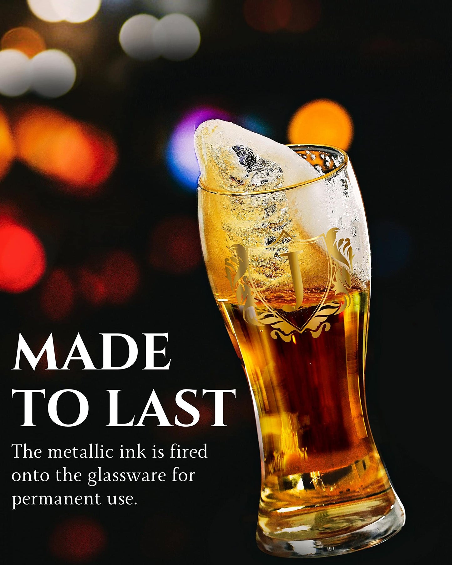 - Onebttl Personalised Beer Glass | Custom Alcohol Gifts for Beer Lovers | For Husband, Dad, Boyfriend -