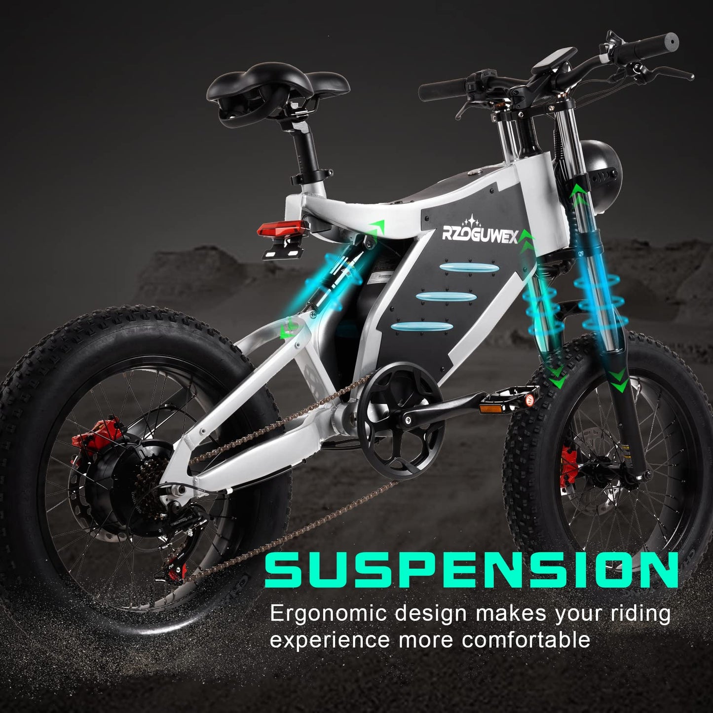 - RZOGUWEX Electric Bicycle | 20 Inch Off-Road EBIKE for Adults -