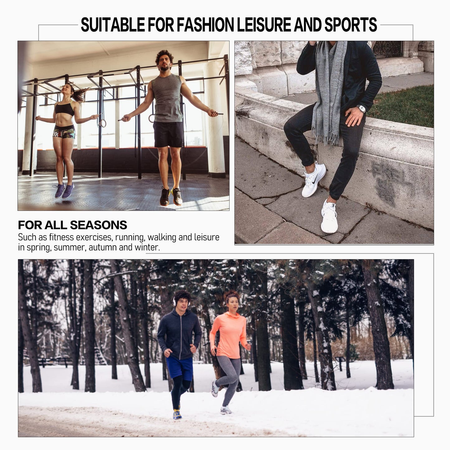 Closemate 7 Pairs Ankle Trainer Socks Cushioned Sports Socks for Men Non-slip Tab Cotton Breathable Low Cut Athletic Running Socks (7White, Size L)