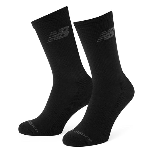 - New Balance Unisex 3 Pack Crew Socks | Black -