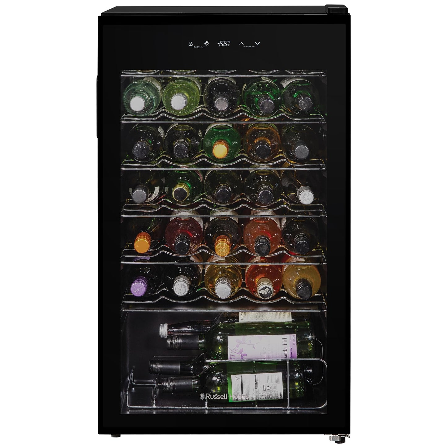 - Russell Hobbs Undercounter Fridge | 93 Litre/34 | Freestanding Wine & Drinks Fridge -