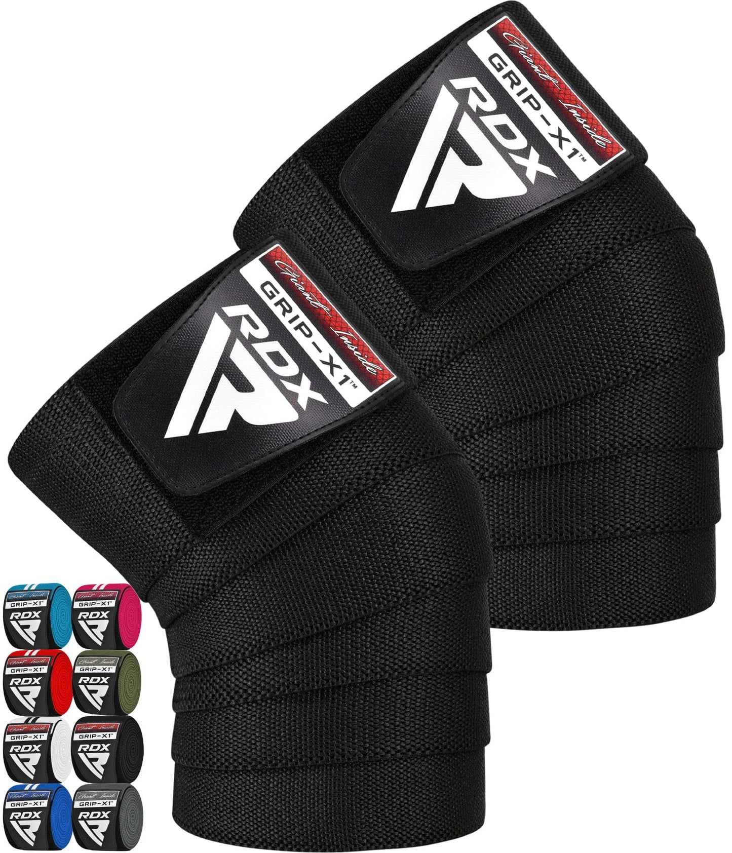 - RDX Knee Wraps Pair Weightlifting | IPL USPA Approved | 78” Elasticated Straps for Gym Workout -