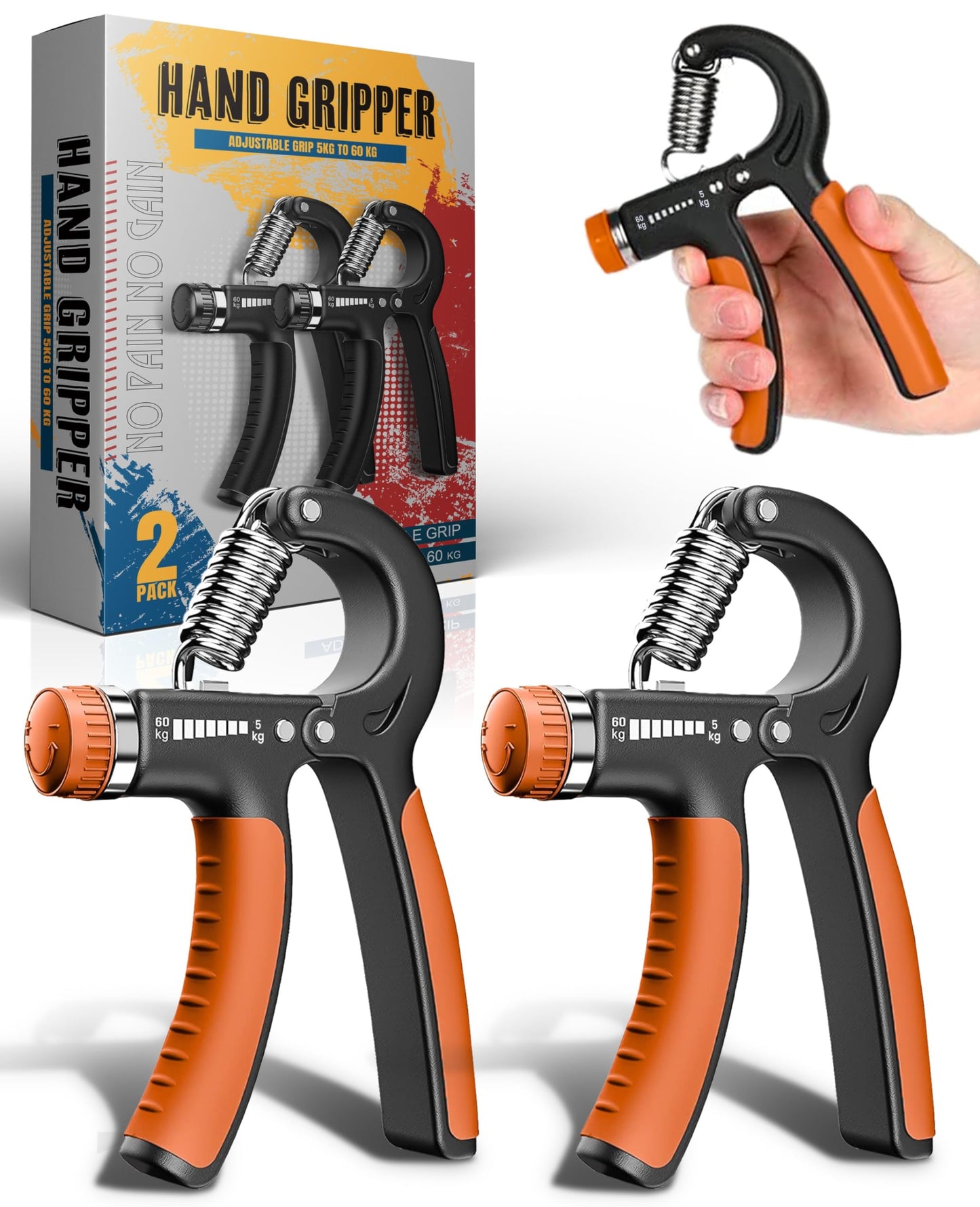 - K-MART 2 Pack Hand Grip Strengthener Adjustable 5-60 kg -