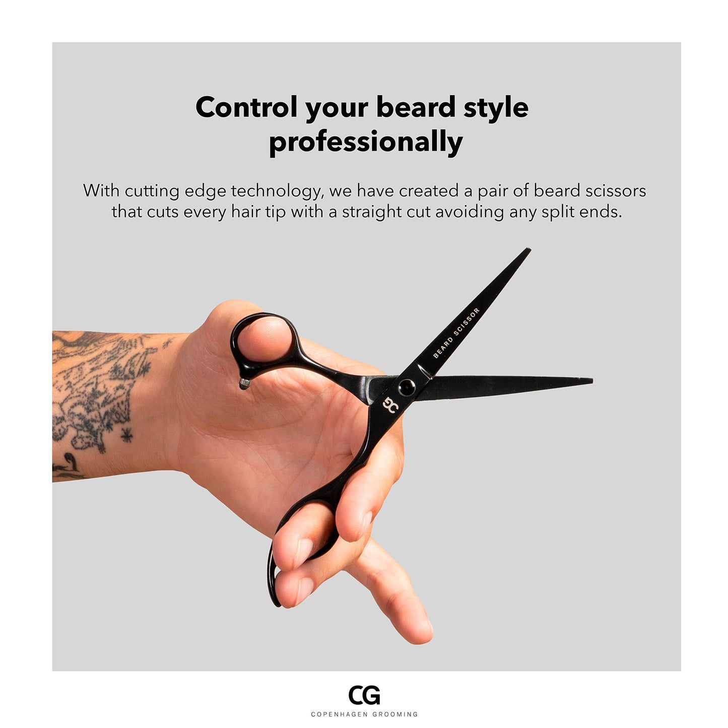 Copenhagen Grooming Beard Scissors - Beard and Moustache Scissors for Men Beard Grooming Scissors