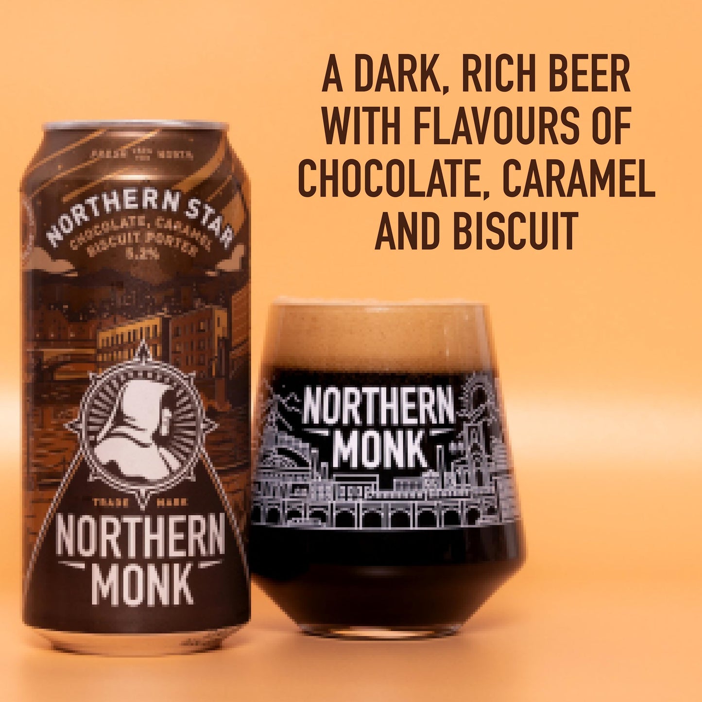 - Northern Monk Brew Dark Craft Beer | 5.2% abv | 12 x 440ml Cans -