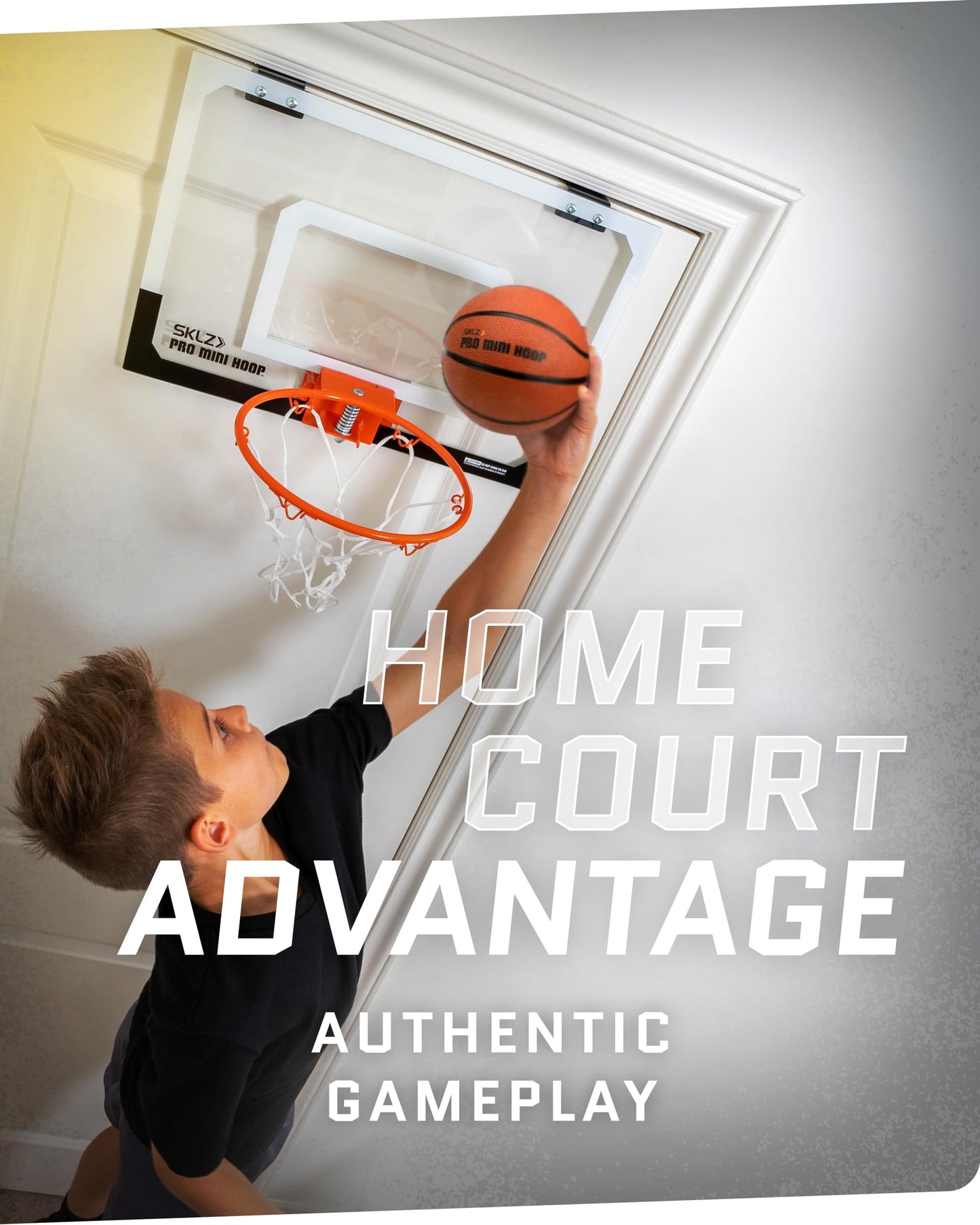 - SKLZ Pro Mini Basketball Hoop | Mini Basketball | Protective Back Padding | Door Hooks -