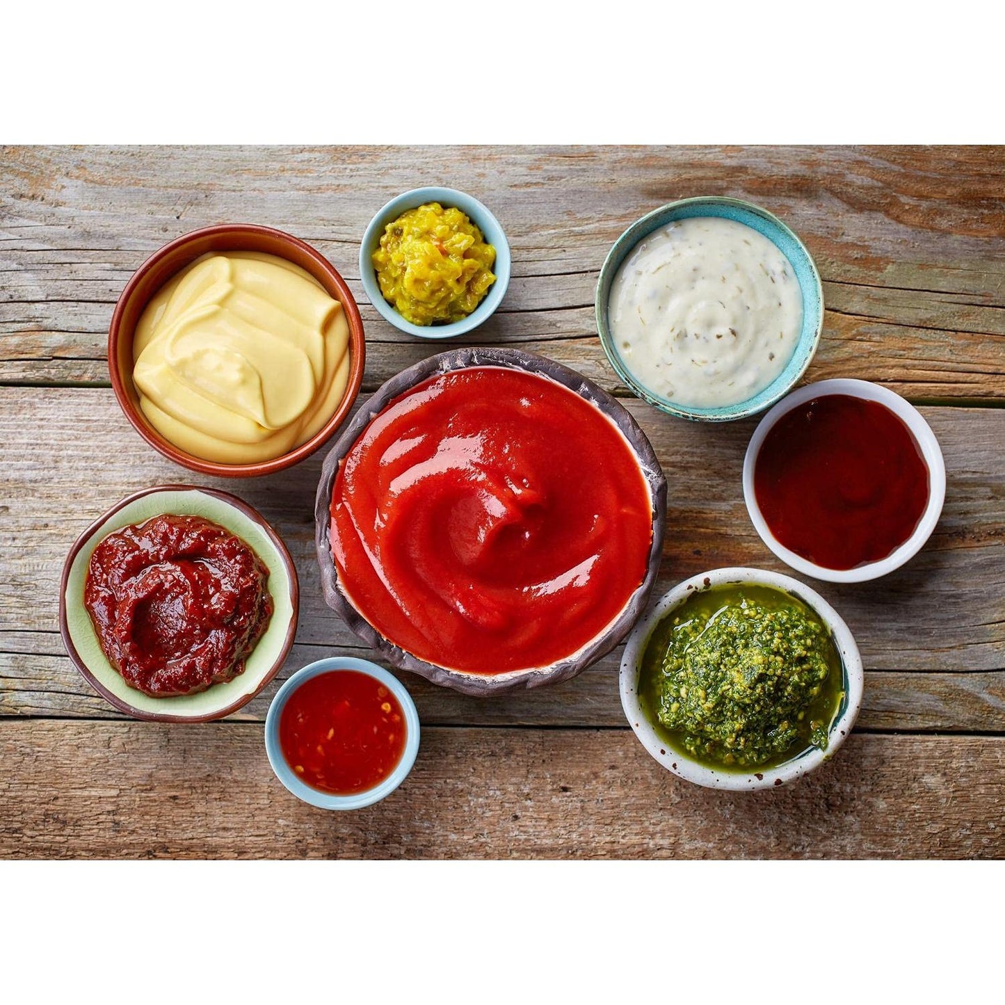 Crucials Spicy Selection Sauces Hot Bundle, 4 x Large 500ml Bottles