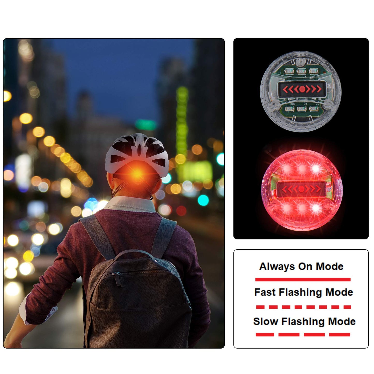 - uwyelect Adult Bike Helmet with LED Light -