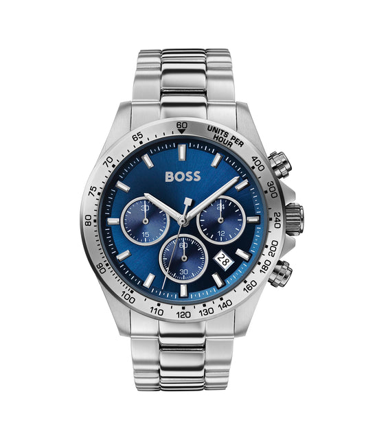BOSS Chronograph Quartz Watch for Men with Silver Stainless Steel Bracelet - 1513755