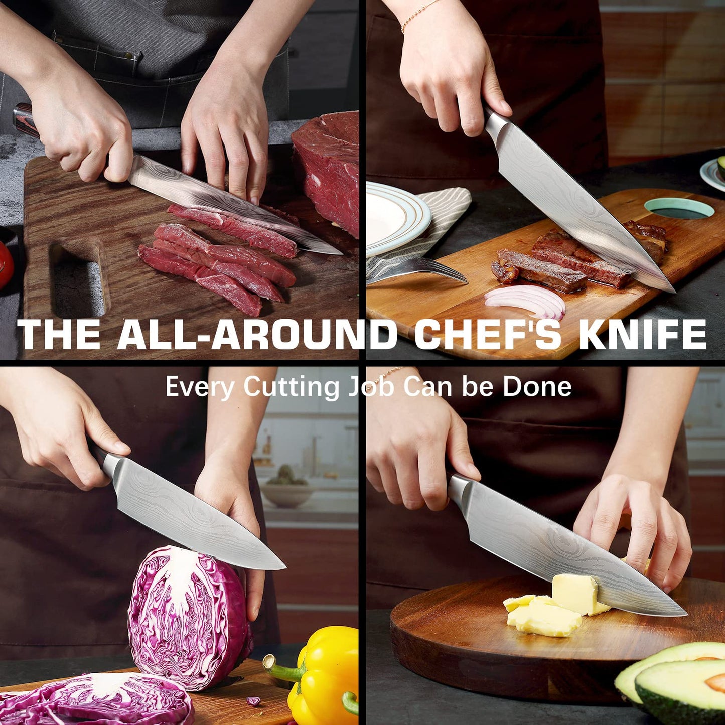 - PAUDIN Chef Knife | Kitchen Knife 8 inch Professional | Ultra Sharp Chefs Knife -