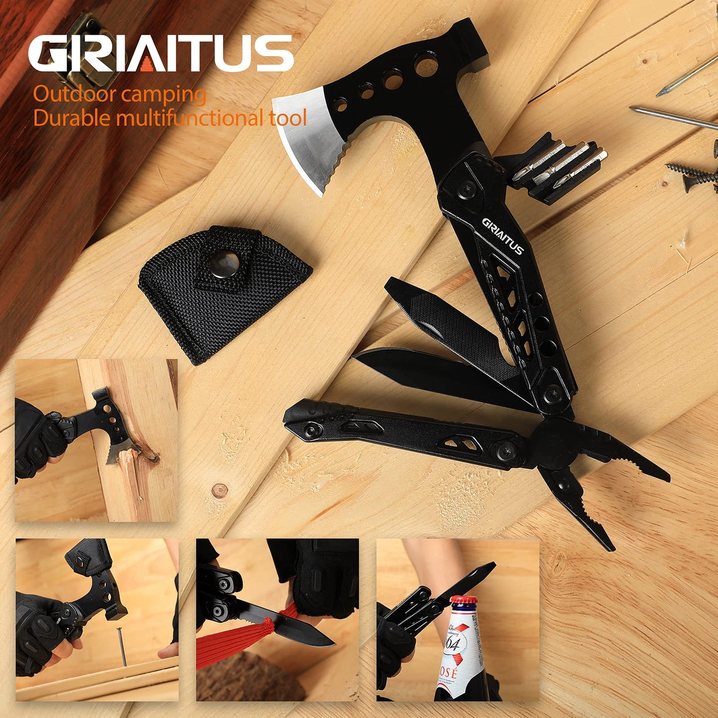 - GIRIAITUS Camping Multitool |  16 in 1 Upgraded Multi Tool -